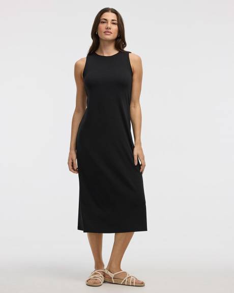 Robe midi droite sans manches