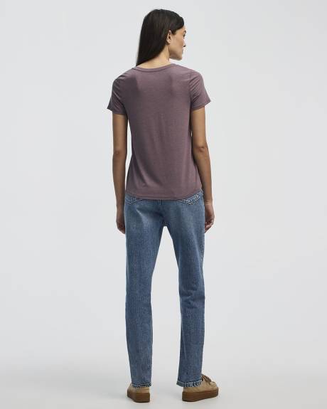 T-shirt &agrave; col V - R Essentials