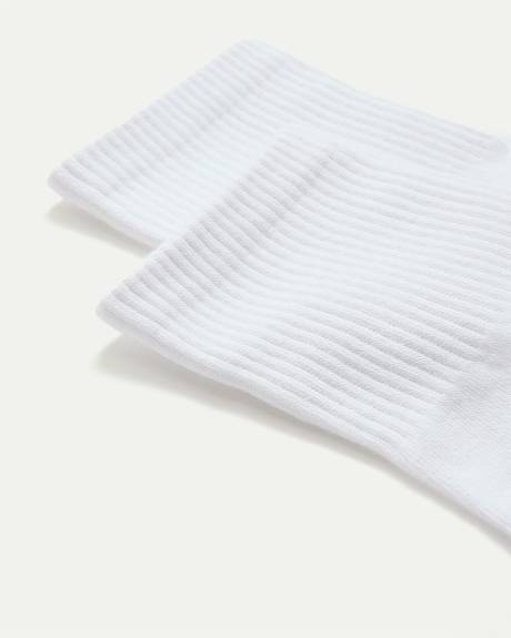 Bas cheville en coton c&ocirc;tel&eacute;