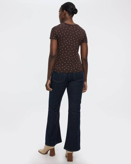 T-shirt &agrave; col rond - R Essentiels