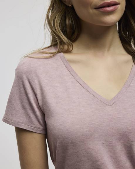 T-shirt &agrave; col V - R Essentials