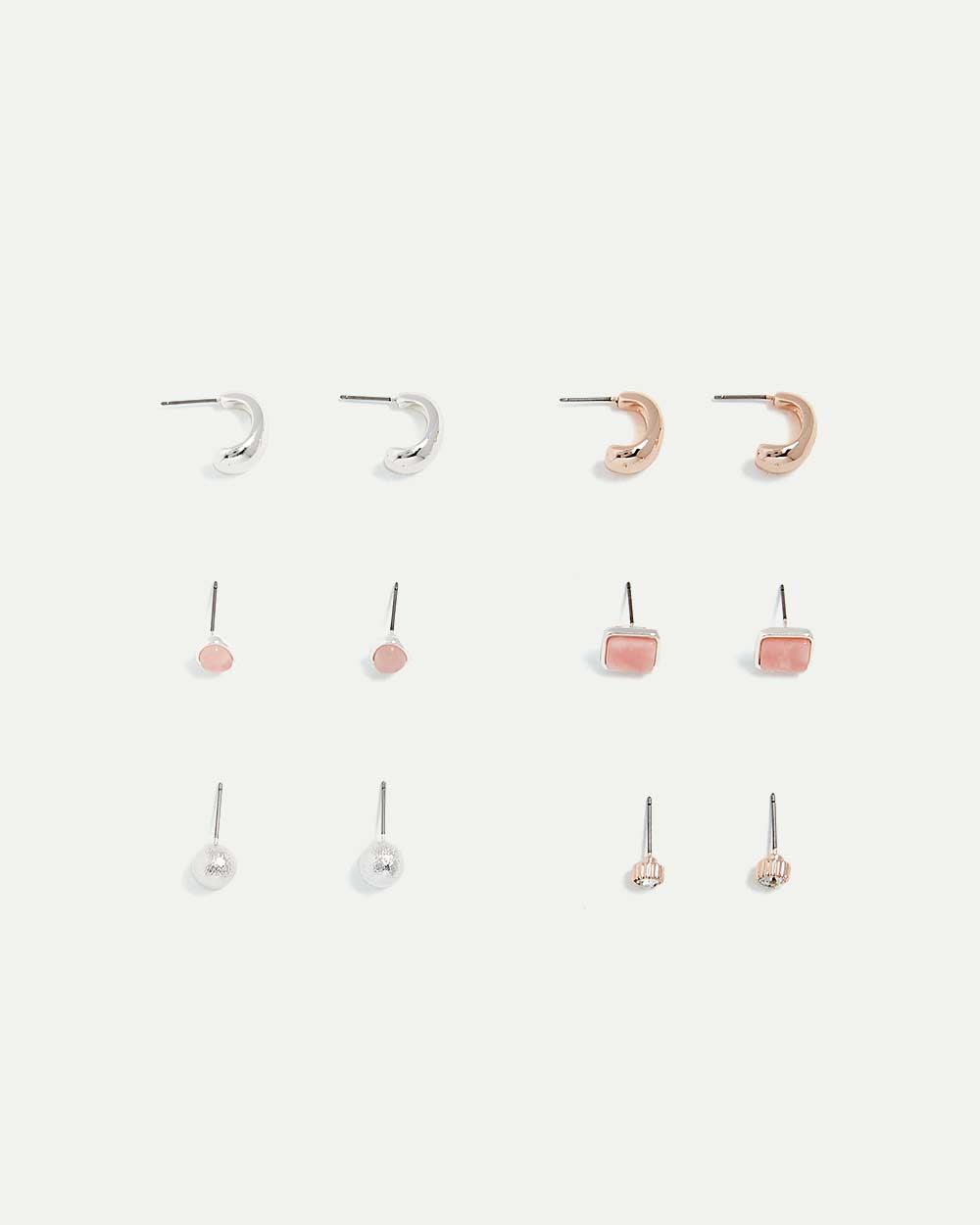 6-Pack Post and Hoops Earrings