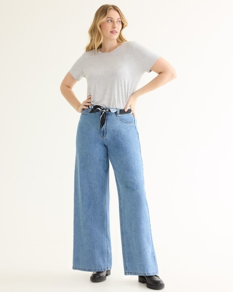 Wide-Leg High-Rise Jean - Petite