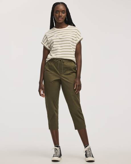 Pantalon capri en popeline - Petite