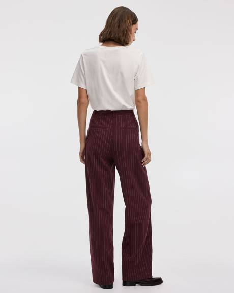 Pantalon à jambe large et taille mi-haute - L'Intemporelle