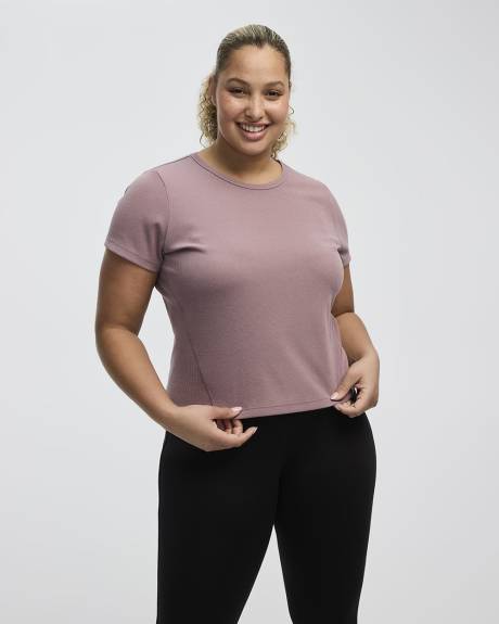 T-shirt côtelé à col rond et manches courtes - Dry-Lux (MD) Hyba