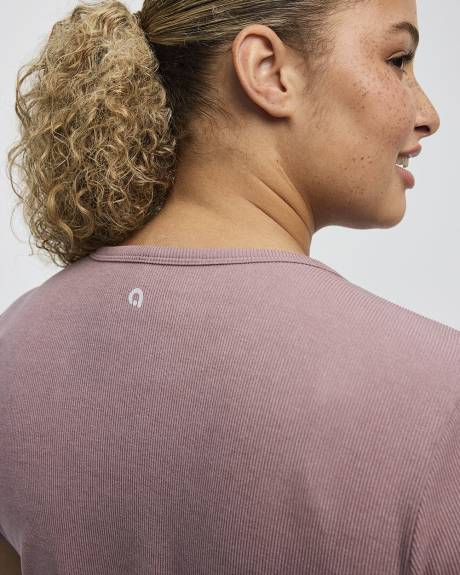 T-shirt côtelé à col rond et manches courtes - Dry-Lux (MD) Hyba