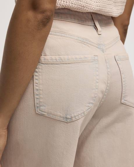 Wide-Leg High-Rise Cropped Jean - Petite