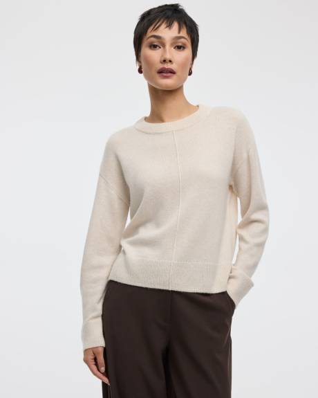 Cashmere-Blend Crew-Neck Pullover