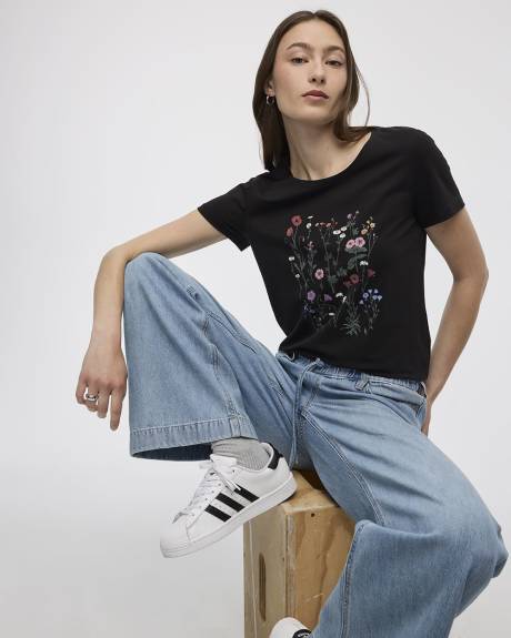 T-shirt imprimé graphique à col dégagé - R Essentials