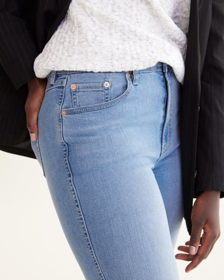 Super High-Rise Light Wash Jean with Flare Leg