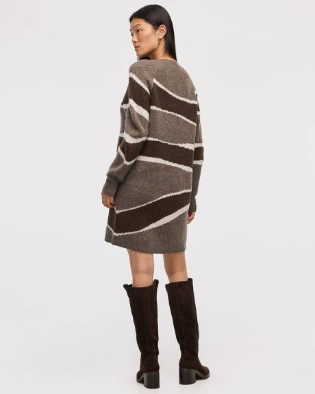 PlushSoft Crew-Neck Sweater Dress