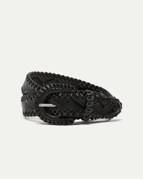 Braided Faux Leather Belt