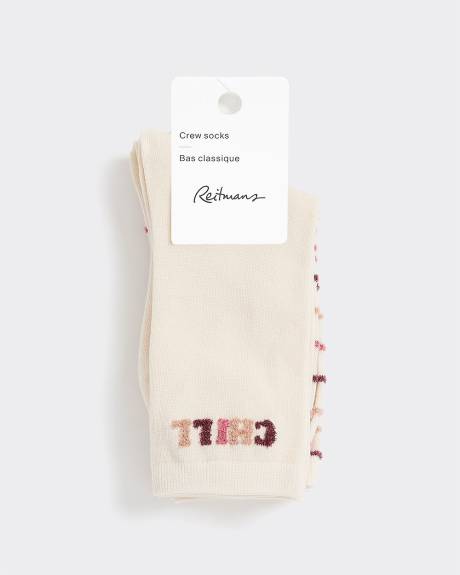 Bas crème - 2 paires