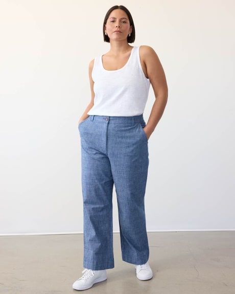 Straight-Leg Ankle Chambray Pant - Tall