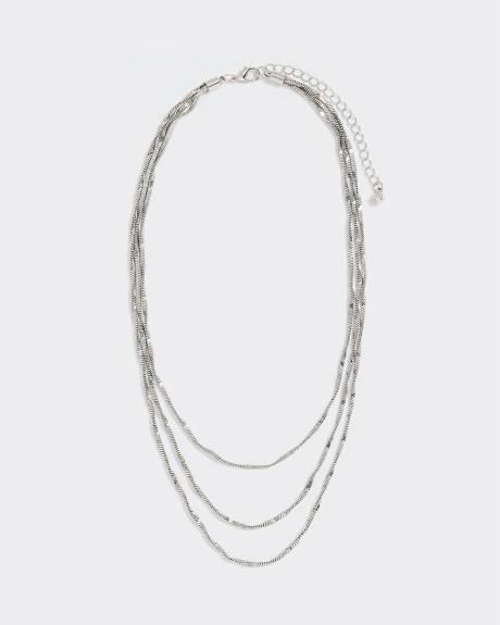 Three-Layer Twisted Chain Necklace
