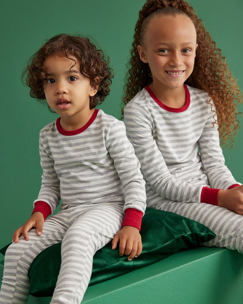 Kids Cotton Blend Pyjama Set with Long-Sleeve Top and Jogger