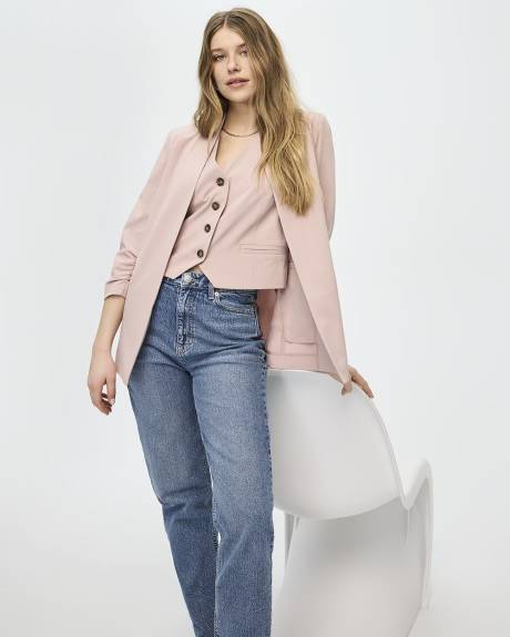 Collarless Open Blazer - The Timeless