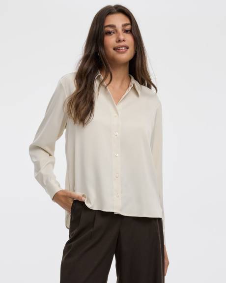 Satin Long-Sleeve Shirt