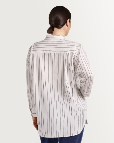 Striped Tunic-Length Blouse