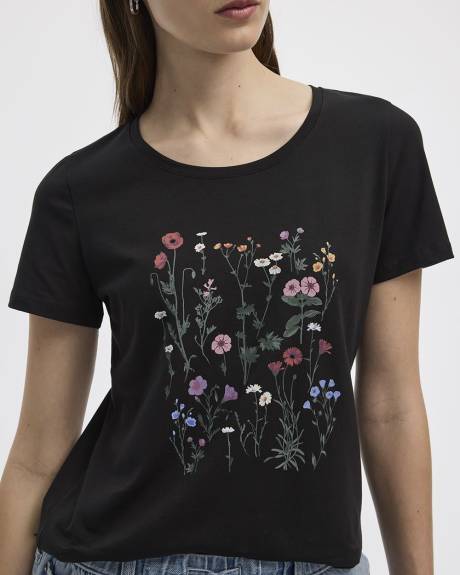 T-shirt imprimé graphique à col dégagé - R Essentials