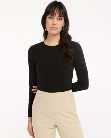 Bustier Effect Top with Long Sleeves