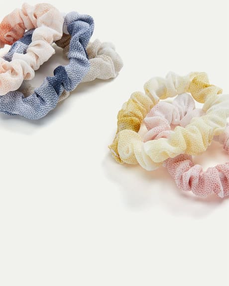 5-Pack Small Speckled Scrunchies