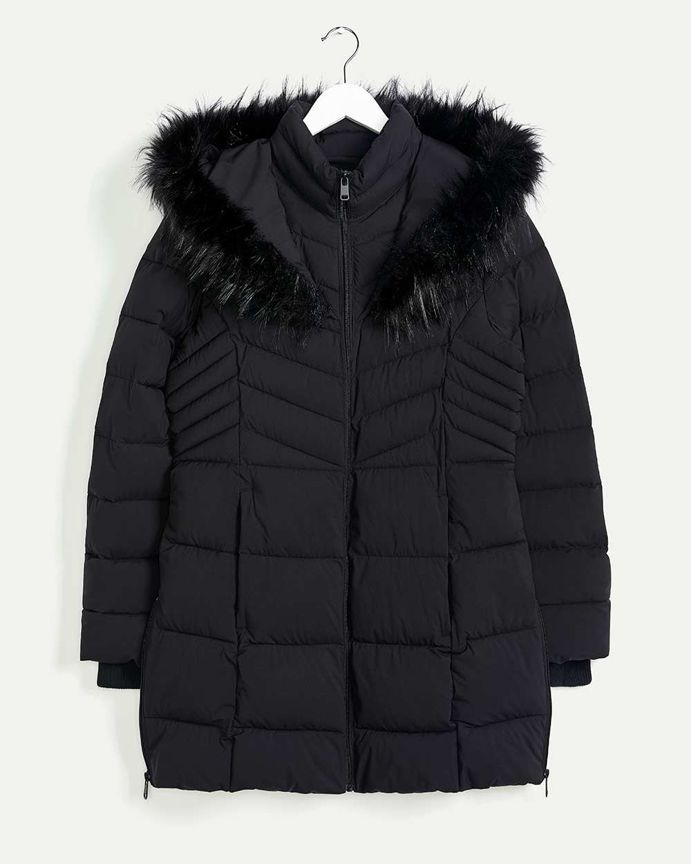 Faux Fur Hooded Quilted Winter Coat | Regular | Reitmans