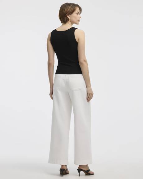 Square-Neck Ribbed Tank