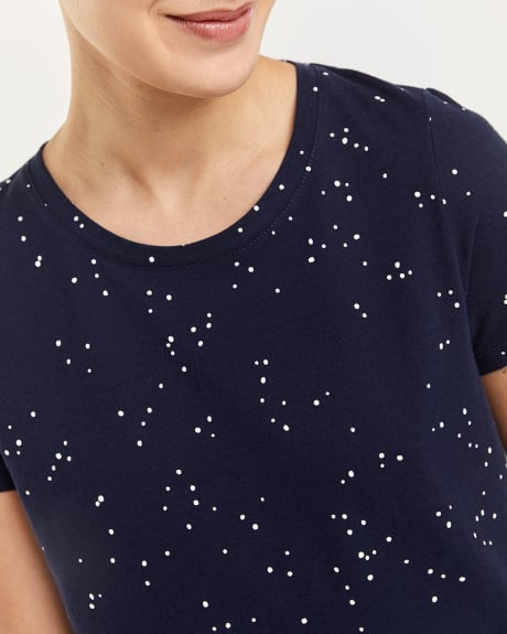 Dotted Crew Neck Nighty