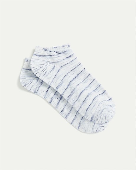 Cotton Anklet Socks with Stripes