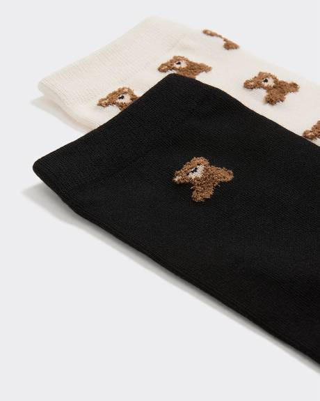 Bas avec oursons - 2 paires