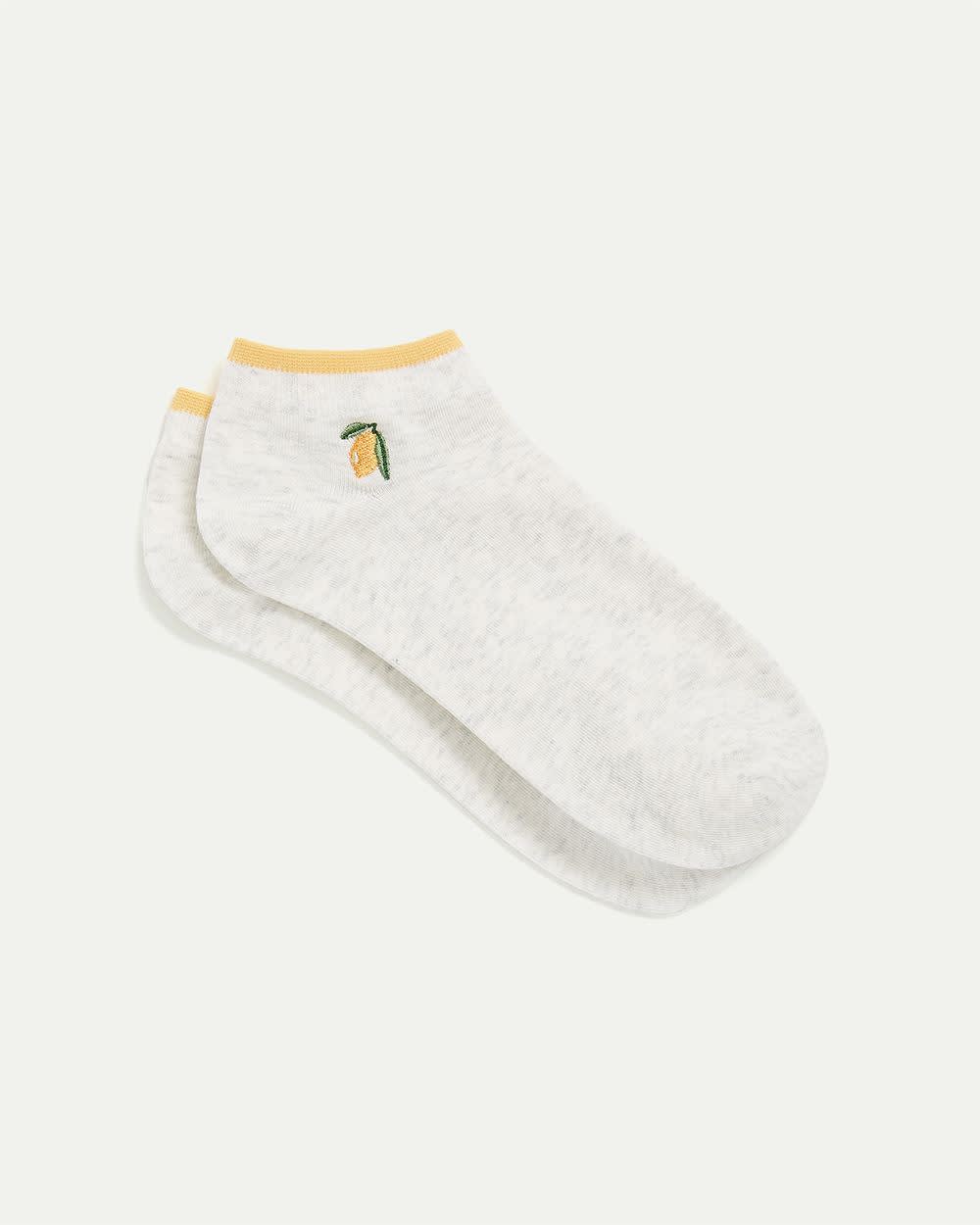 Anklet Socks with Lemon at Hem