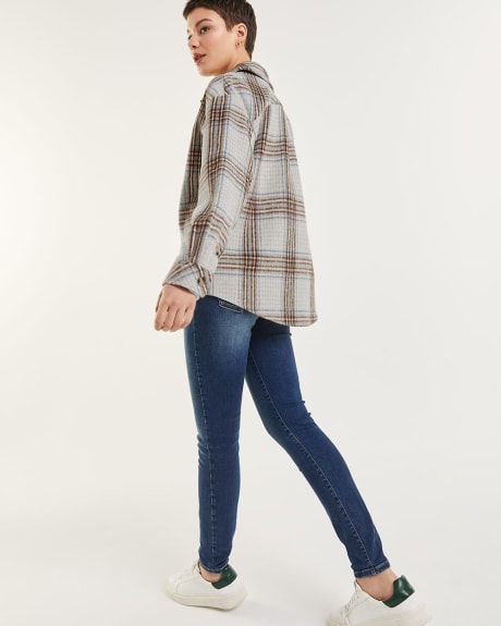 Plaid Twill Long Sleeve Buttoned Shacket