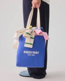 Sac fourre-tout en toile de coton avec citation