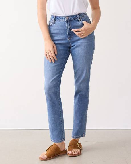 Jean taille haute à jambe étroite - Le Vintage - Coupe Courbes