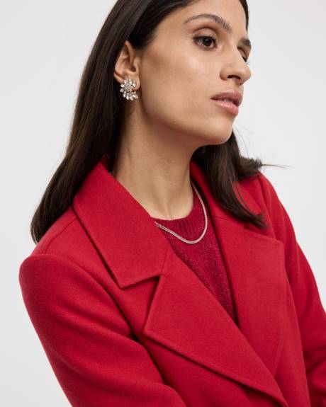 Long Coat with Two-Button Closure