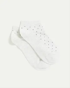 Dotted Cotton Anklet Socks