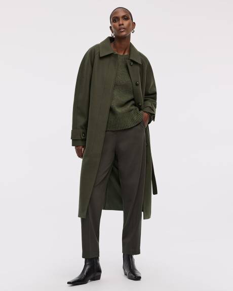 Manteau long avec ceinture