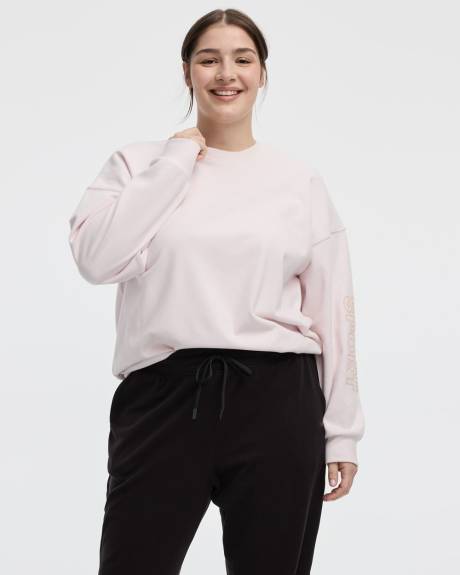 Pull à manches longues et col rond en tissu polaire - Hyba