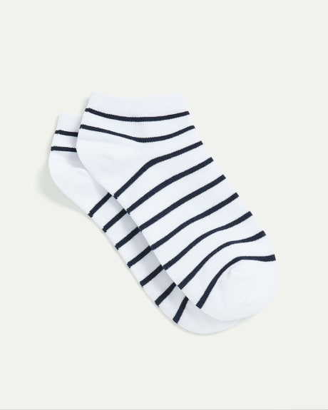 Striped Cotton Anklet Socks