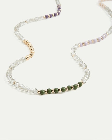 Long Necklace with Multicoloured Beads