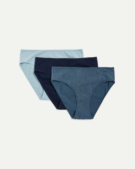 3-Pack Patterns & Solid High Waist Panties