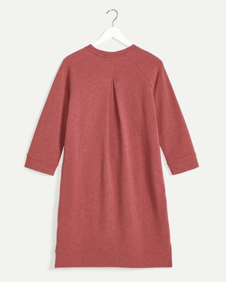 3/4 Sleeve French Terry Dress with Pocket Hyba