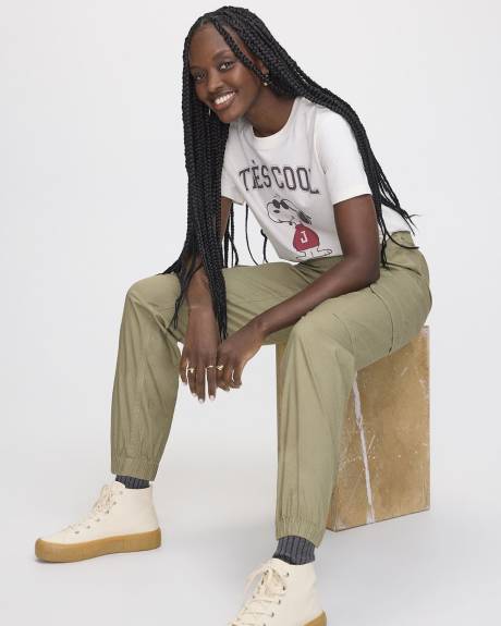 Pantalon jogger en popeline avec poches cargo - Long