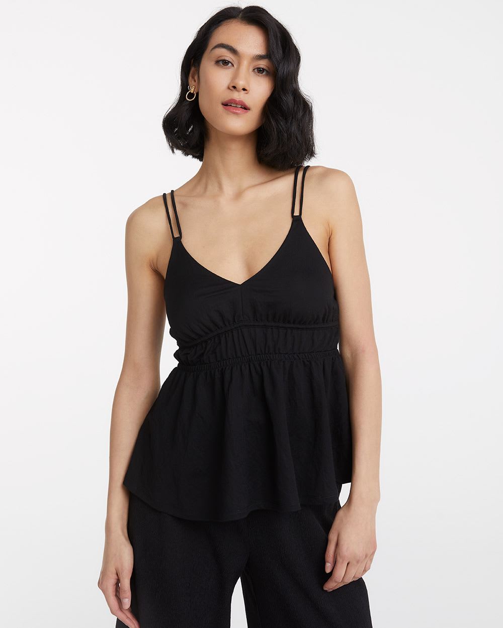 Solid Semi-Fitted Pique Cami