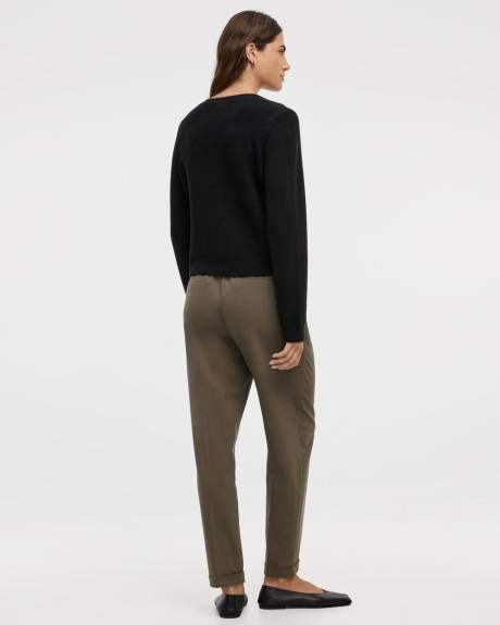 Long-Sleeve Crew-Neck PlushSoft Cardigan