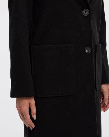 Long Coat with Two-Button Closure
