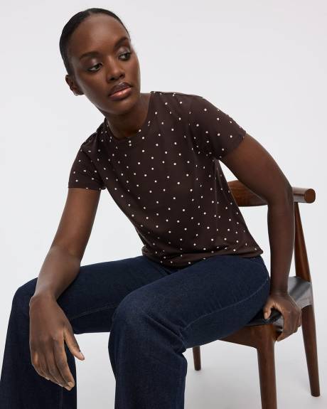 T-shirt &agrave; col rond - R Essentiels