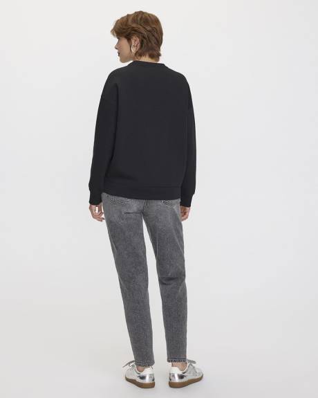 Pull à col rond avec strass